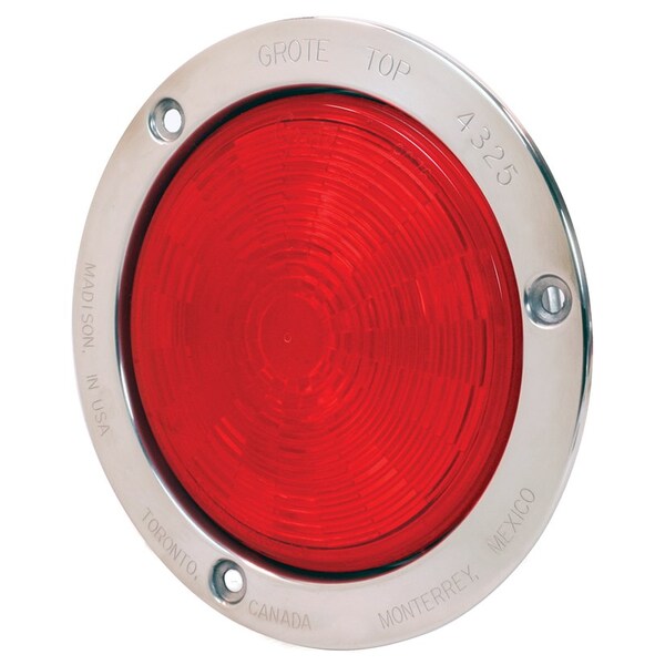 Grote Stt, Red, 4in., M/P, W/Ss Stl Mntng Flange, Led 54492 - main